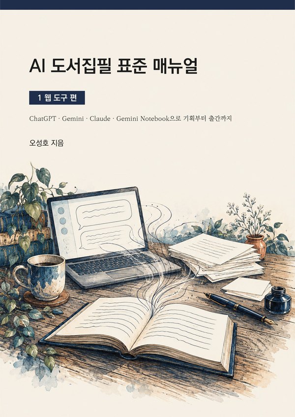 AI 도서집필 표준 매뉴얼 1 웹 도구 편 표지
